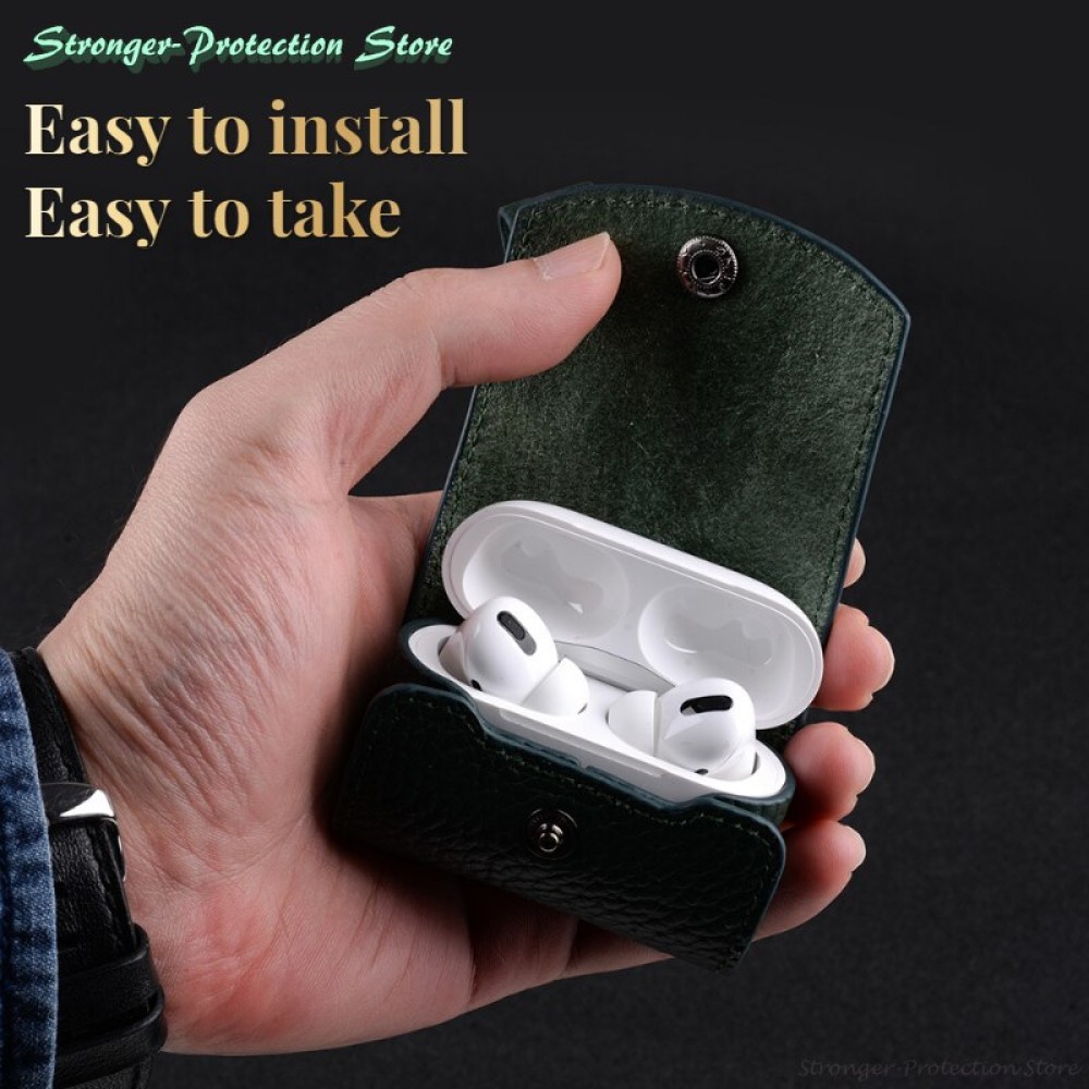 luxury designer airpods case with neck lanyard and hand strap
